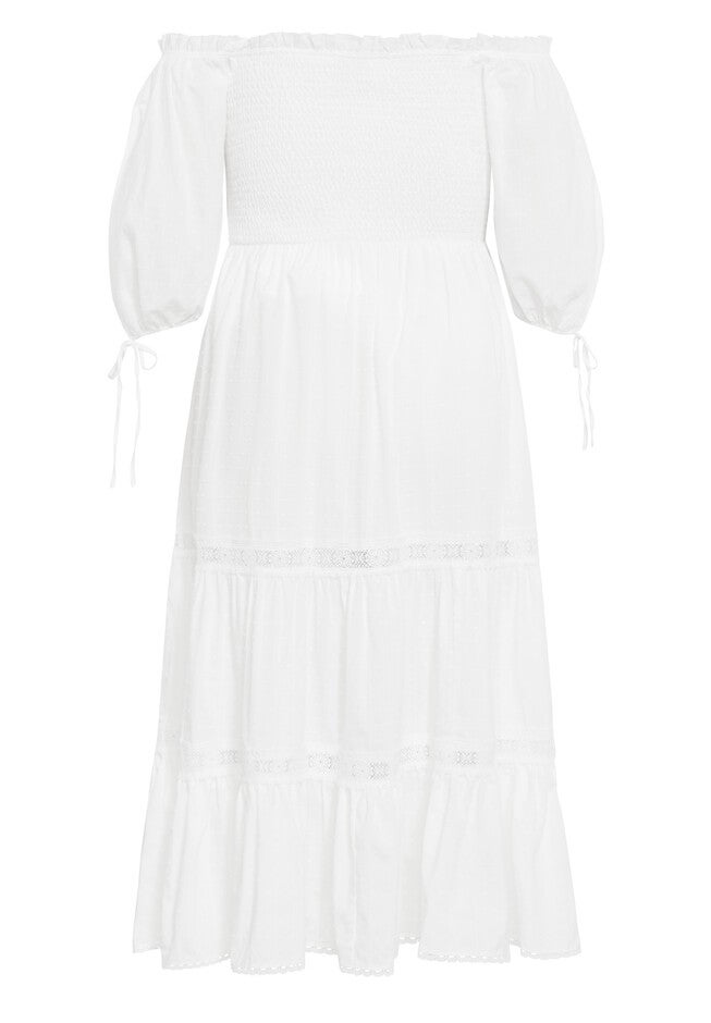 Love Shirred Dress - ivory, WHITE, alternate image number null