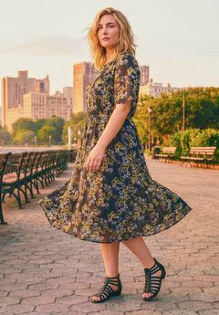 Caplet Midi Dress