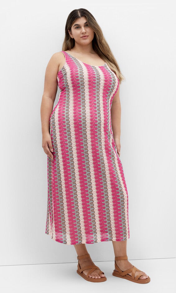 Leilani Stripe Dress - pink, ORANGE, alternate image number null