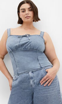 Abbie Denim Top - light wash