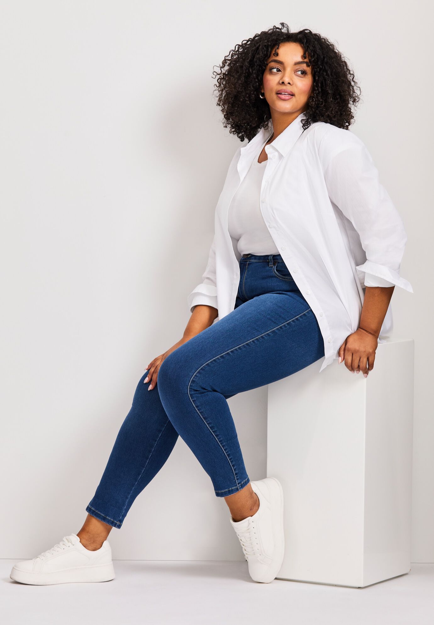 Butter Denim Skinny Jean, MID WASH, alternate image number 4