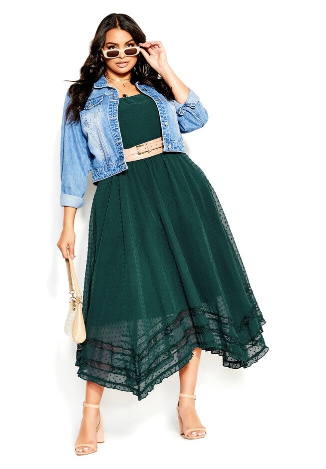Flirty Nature Dress, GREEN, on-hover image number 1