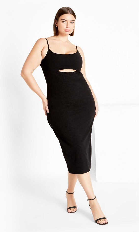 Midi Baylee Dress - black, BLACK, hi-res image number 0