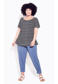 Mae Ruffle Stripe Top