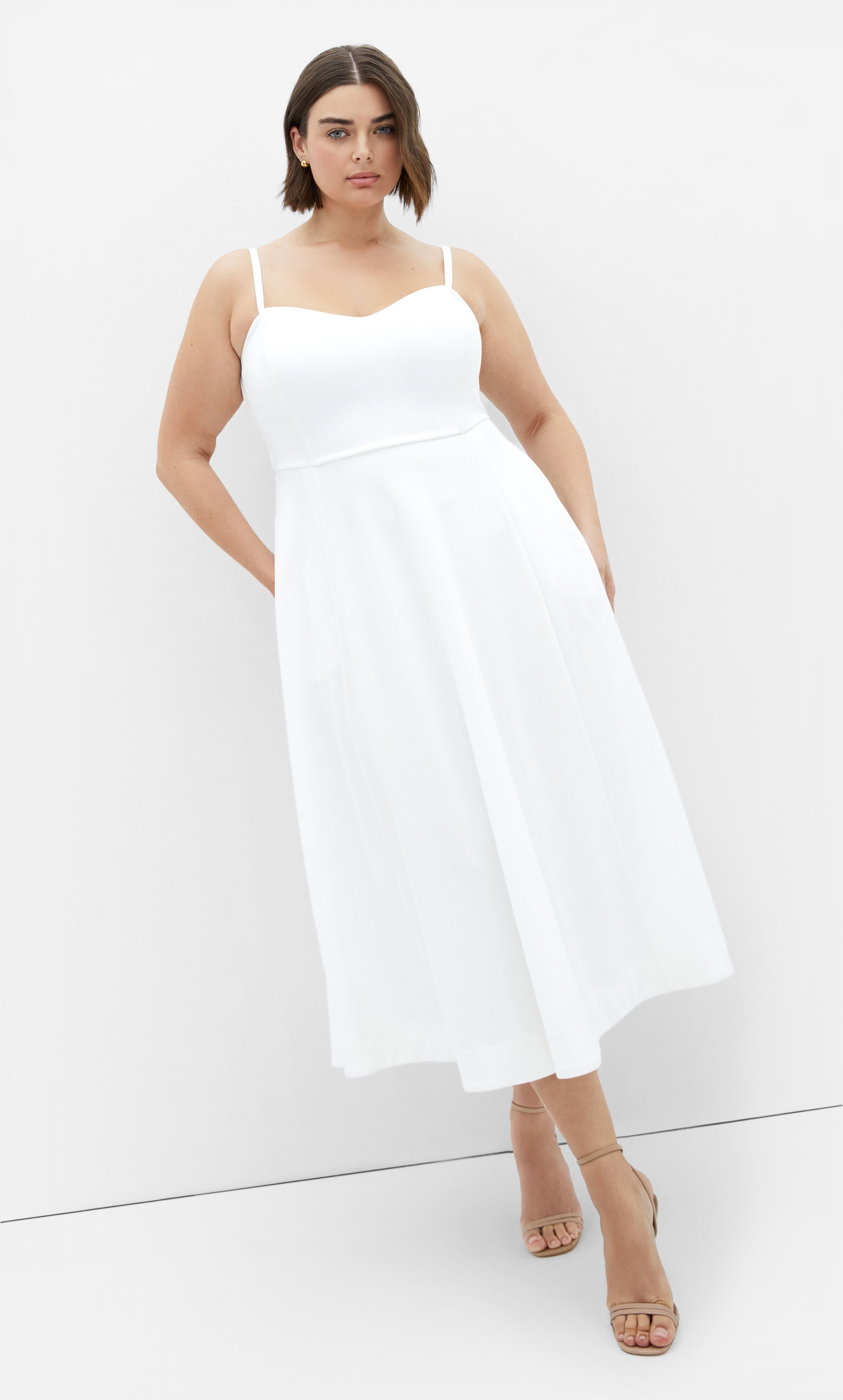 Sweet Flare Dress - ivory, WHITE, alternate image number 5