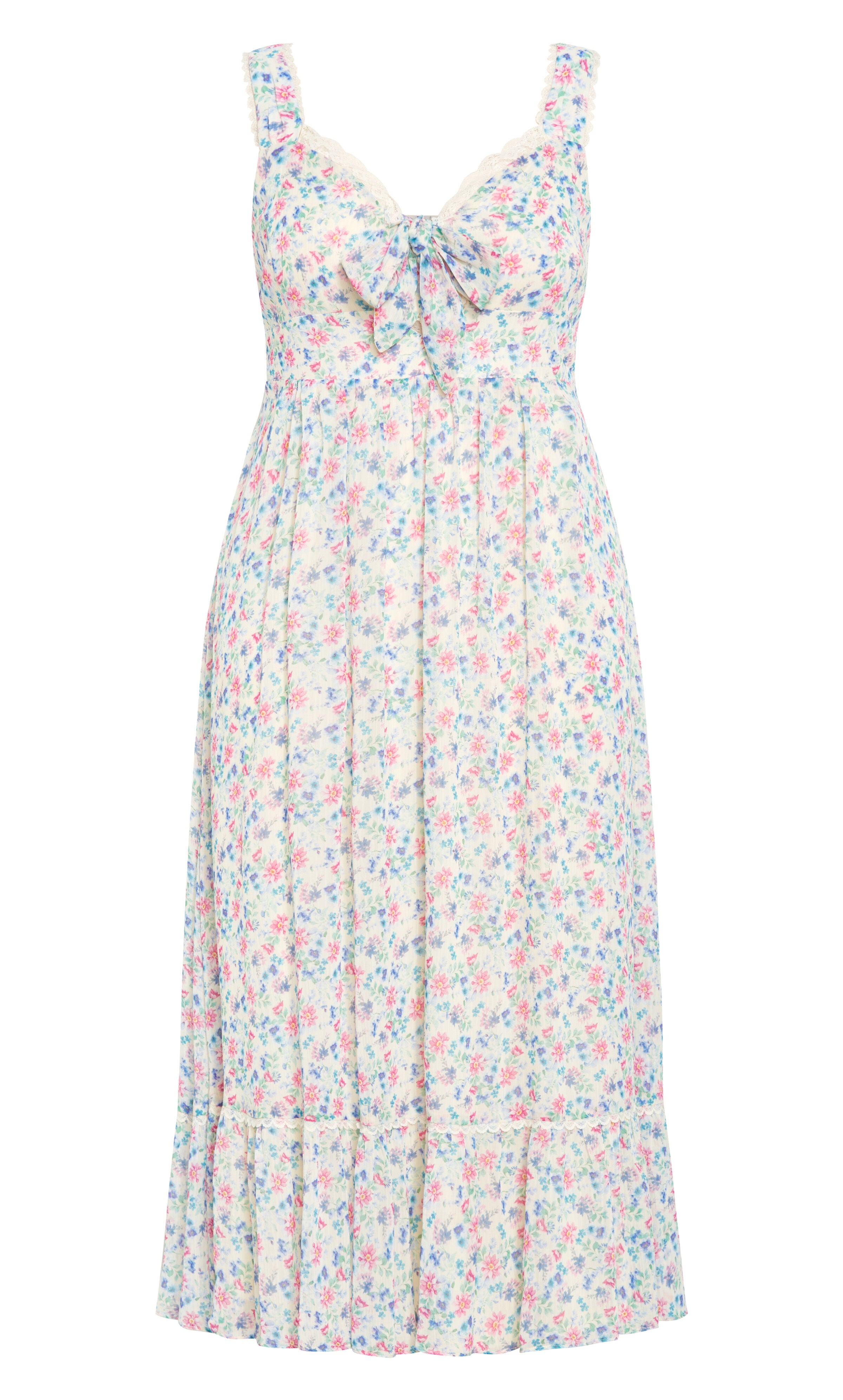 Lidia Print Dress - cream, PURPLE, alternate image number 3