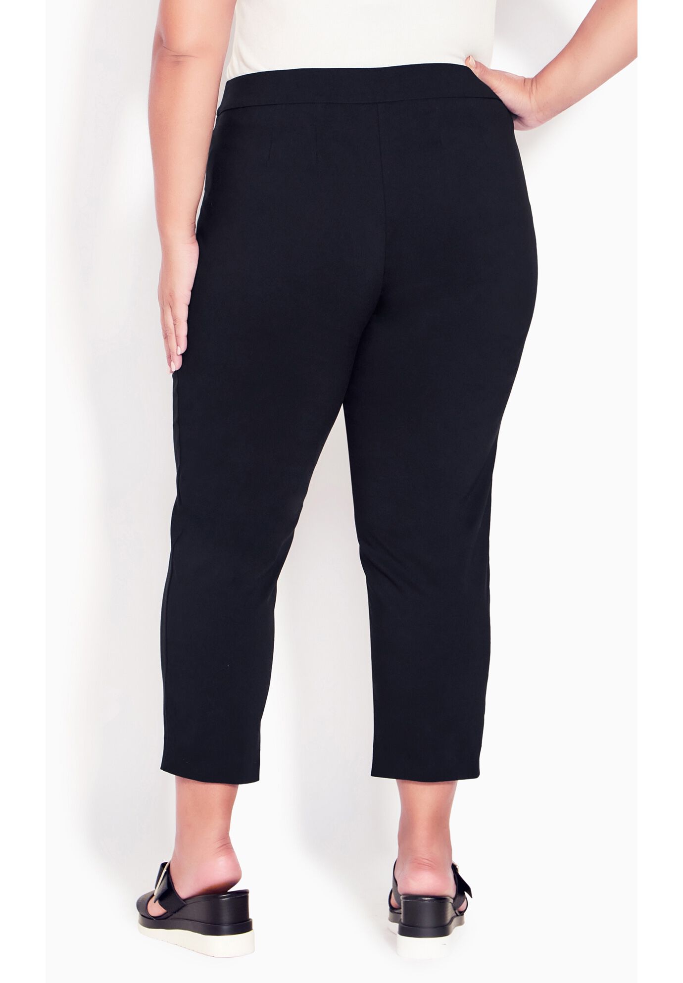 Super Stretch Crop Pant, BLACK, alternate image number 3