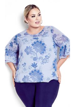 Alex Double Flutter Top