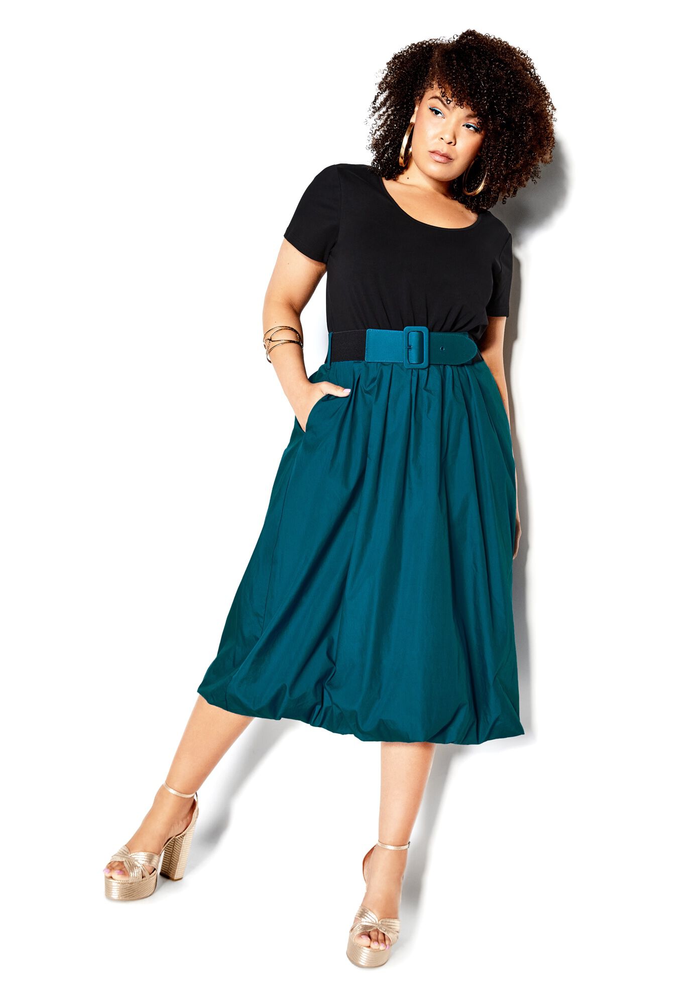 Paris Days Dress - teal, GREEN, on-hover image number 1
