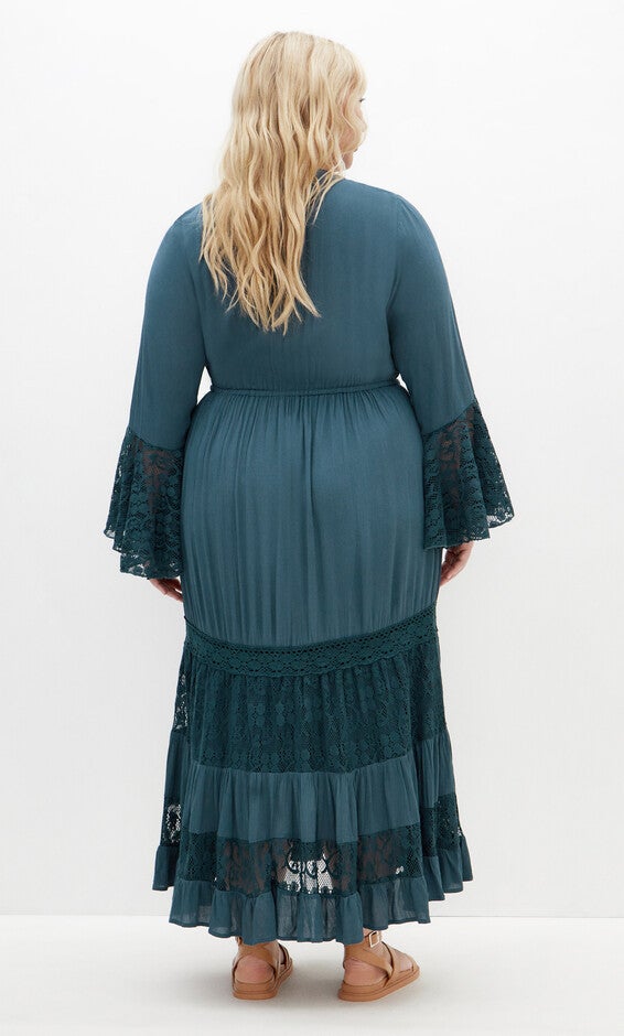 Tisha Lace Maxi Dress - aegean, BLUE, alternate image number 3
