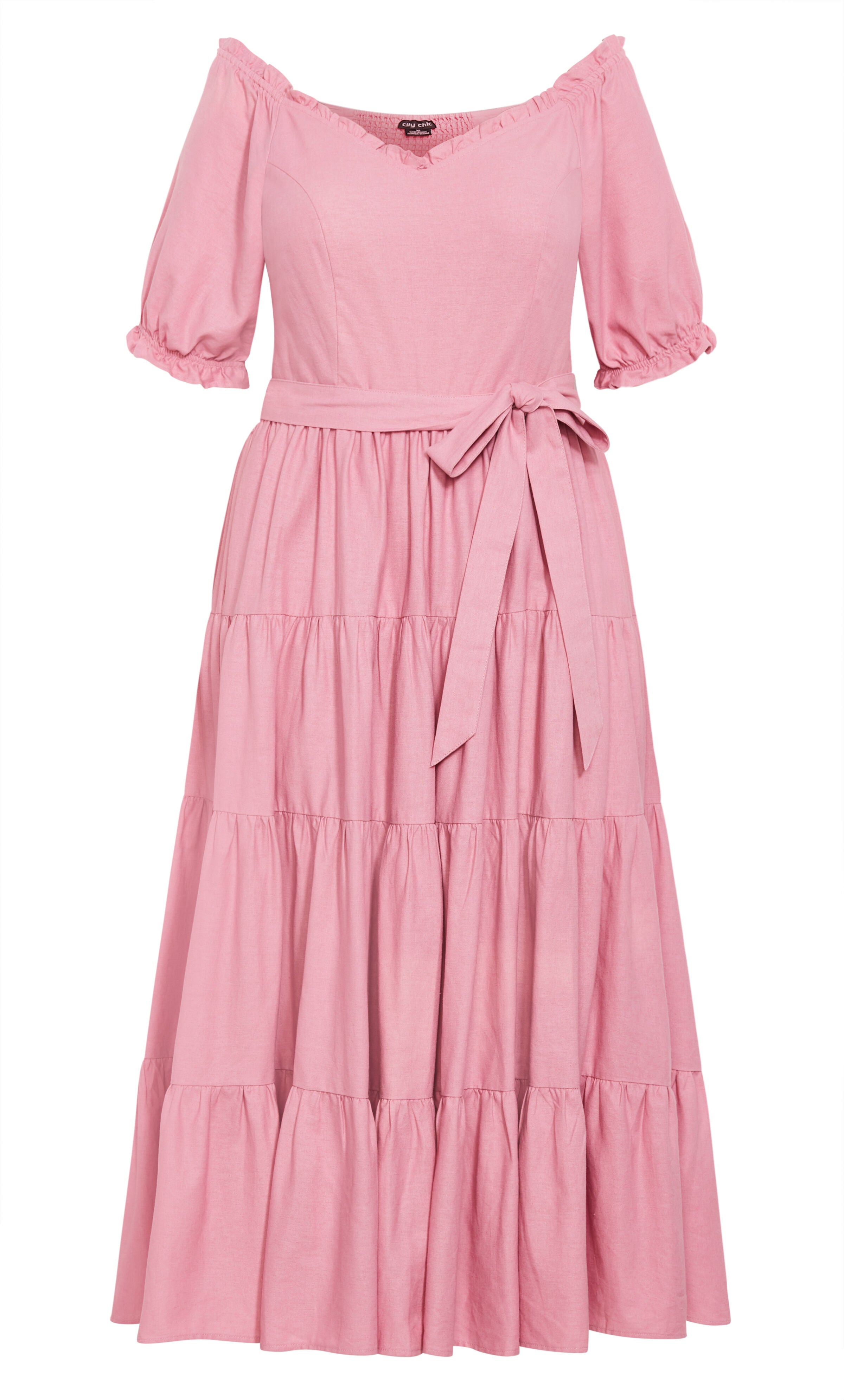 Puff Sleeve Maxi Dress - blush, PINK, alternate image number 3
