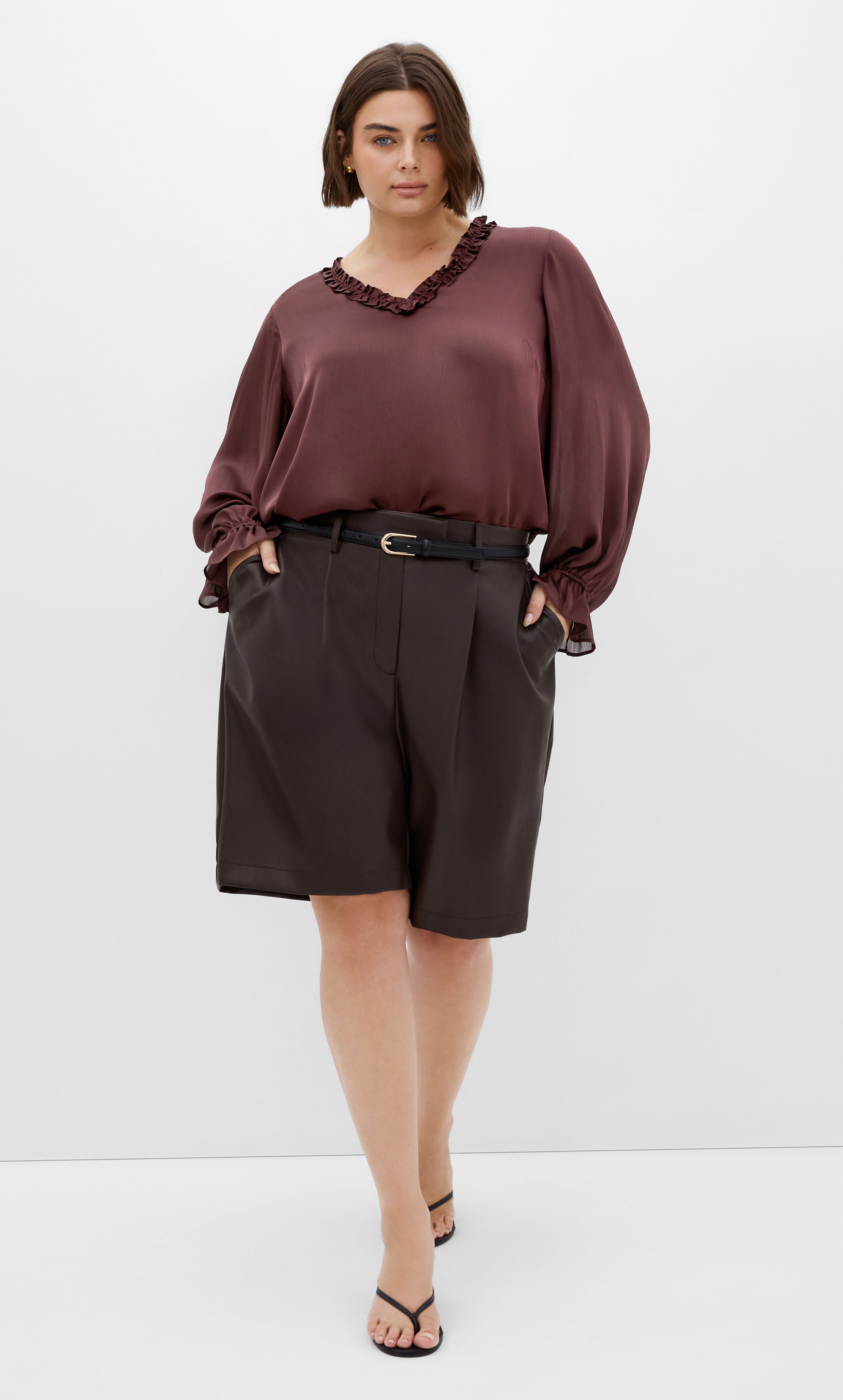 Maia Top - spiced plum, PURPLE, alternate image number 1