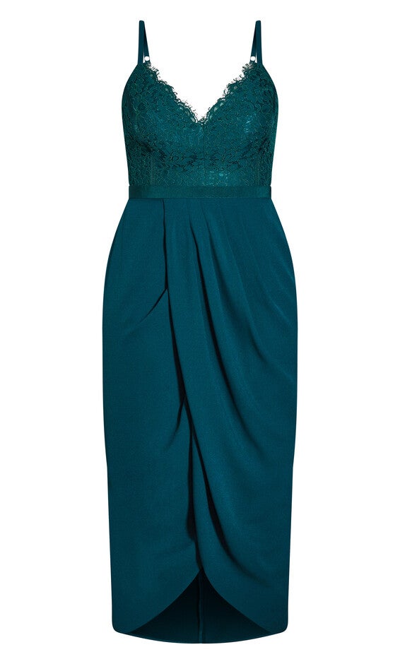 Lace Touch Dress - emerald, GREEN, alternate image number 3