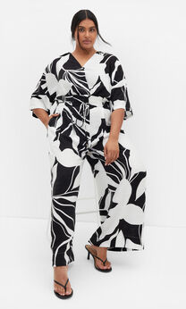 Resort Print Pant - ivory