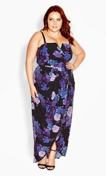 Hydrangea Maxi Dress - black