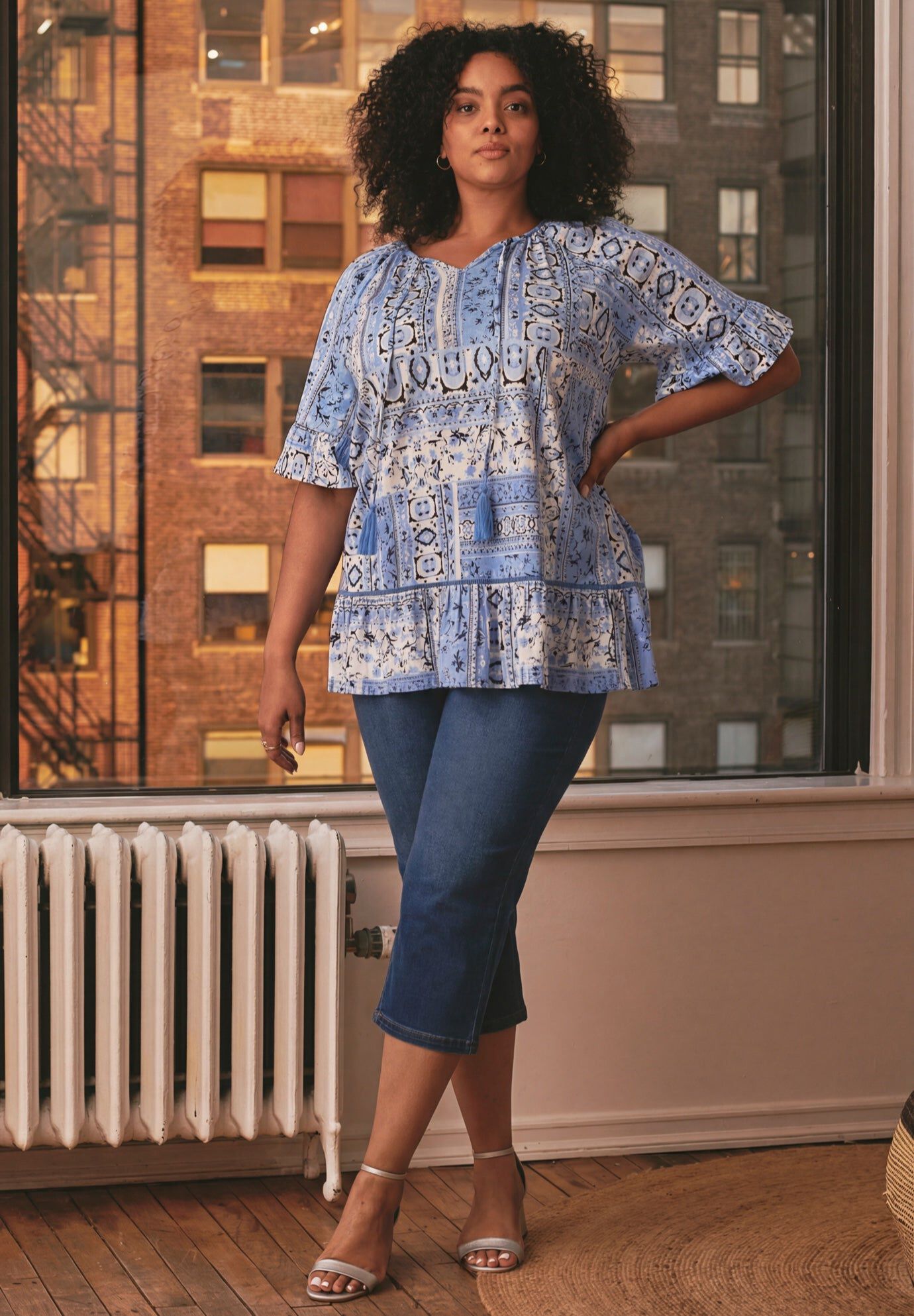 Butter Denim Straight Crop, DARK WASH, hi-res image number 0