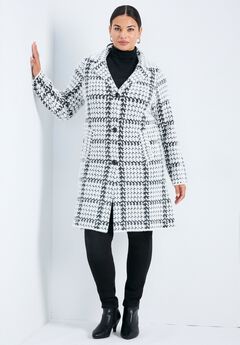 Gigi Check Sweater Coat