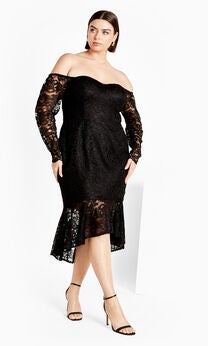 Lace Athena Dress - black