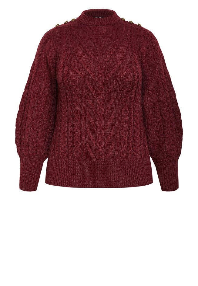 Saskia Jumper - cabernet, RED, alternate image number null
