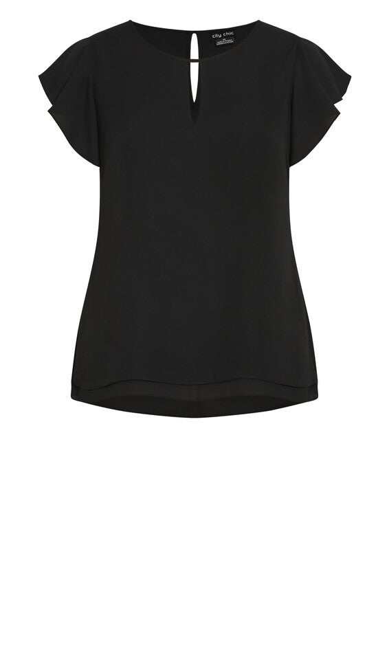 Sweet Waterfall Top - black, BLACK, alternate image number null