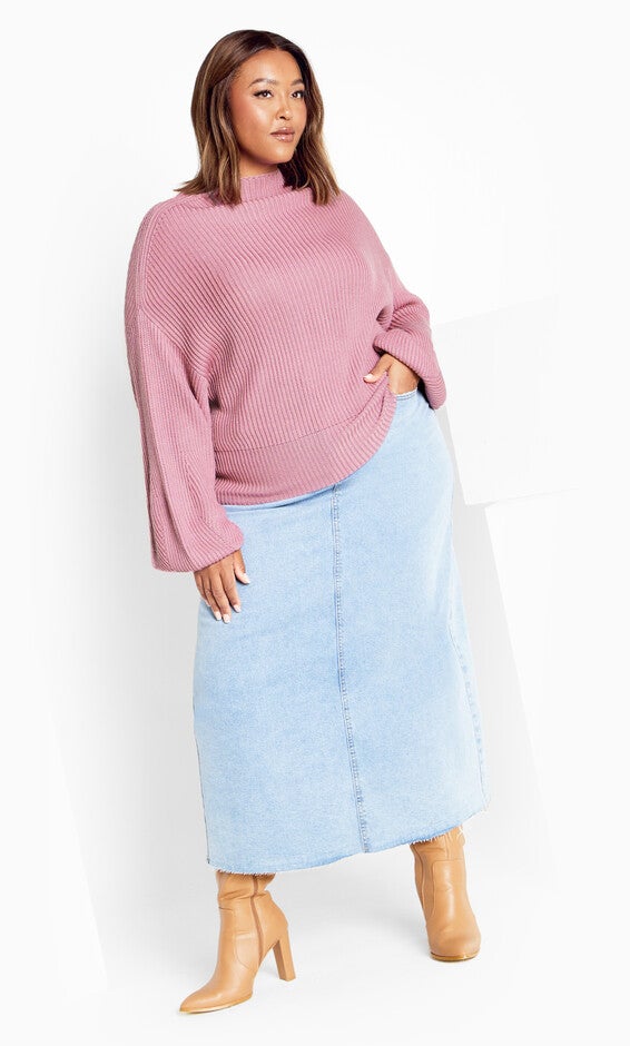 Angel Sleeve Sweater - musk, PINK, alternate image number null