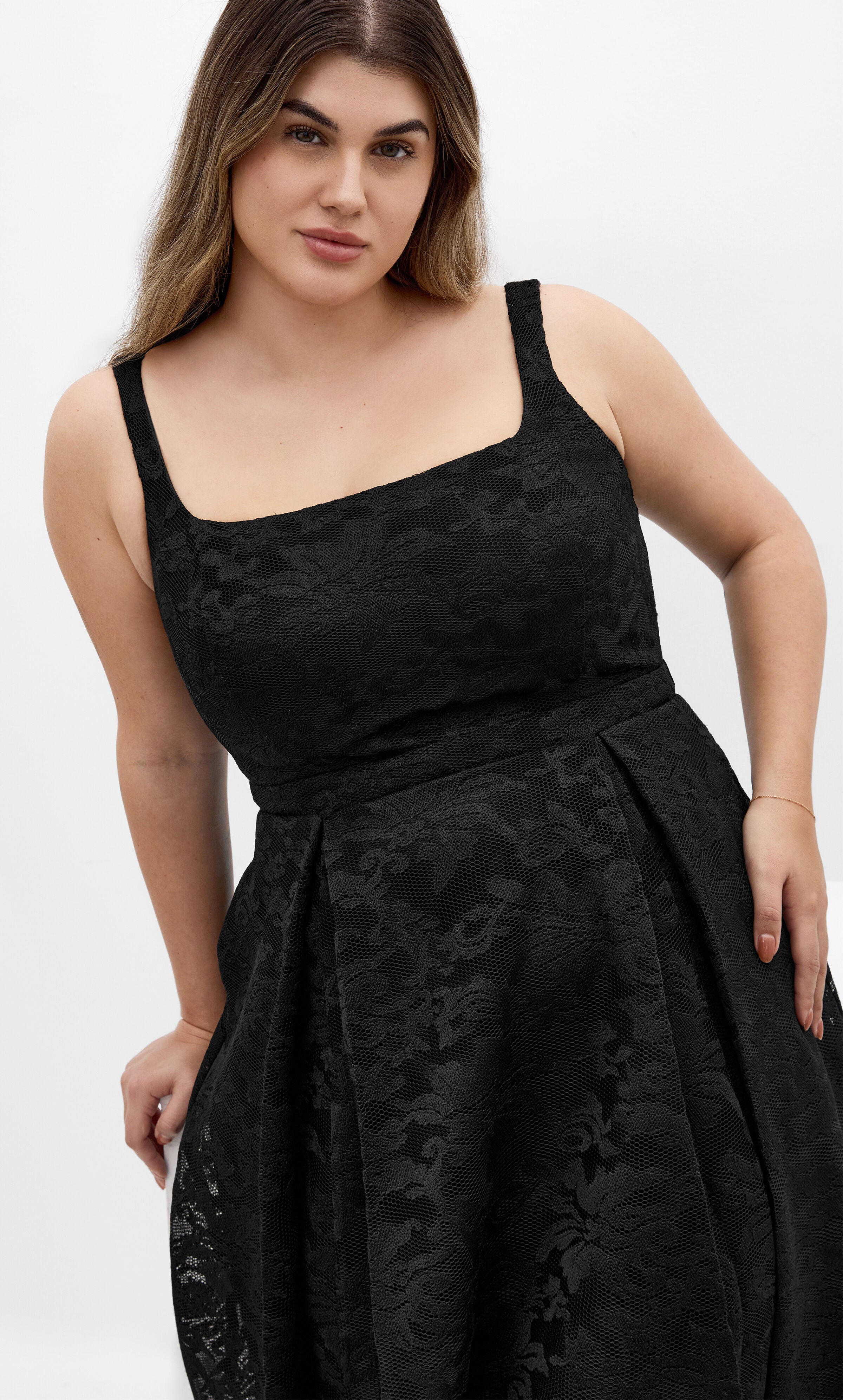 Jacklynn Midi Dress - black, BLACK, alternate image number 3