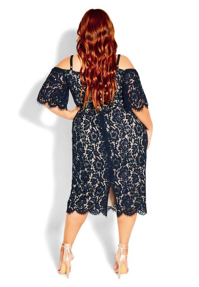 Lace Whisper Dress - navy, BLUE, on-hover image number null