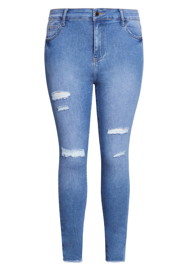 Asha Wild Rose Jean - blue, BLUE, on-hover image number null