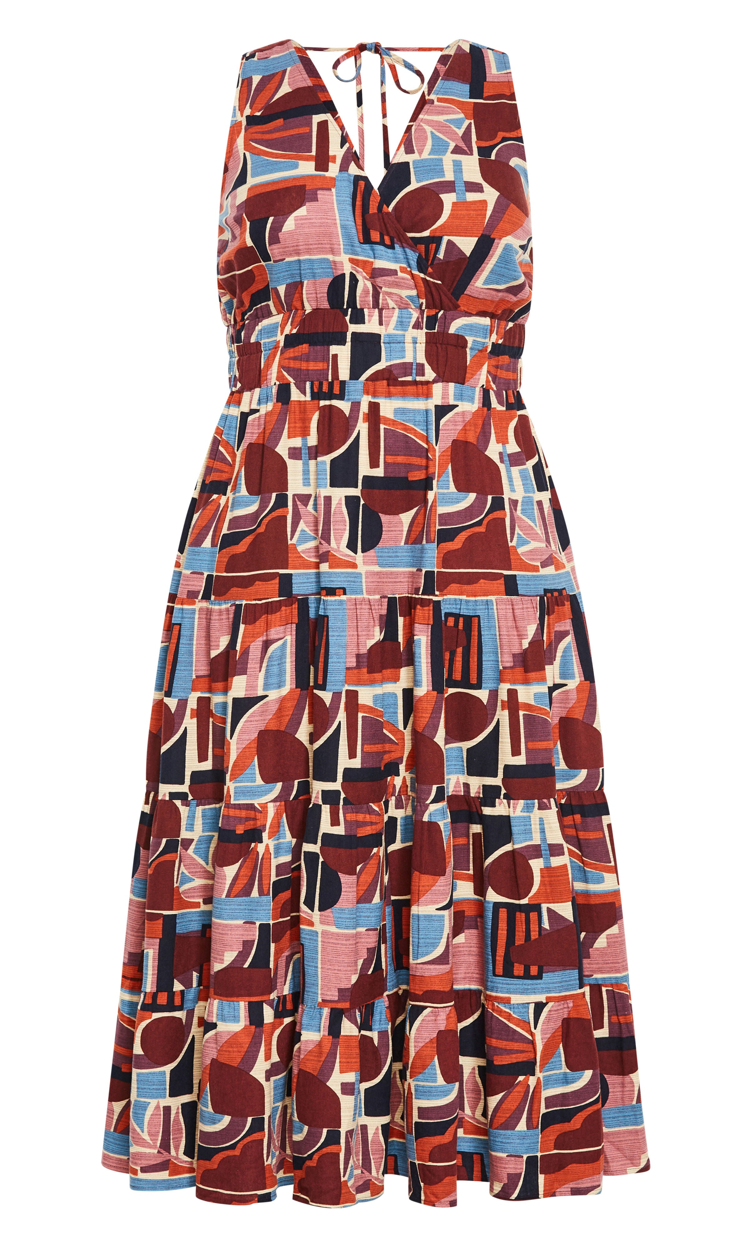Amara Print Maxi Dress - brown, RED, alternate image number 3