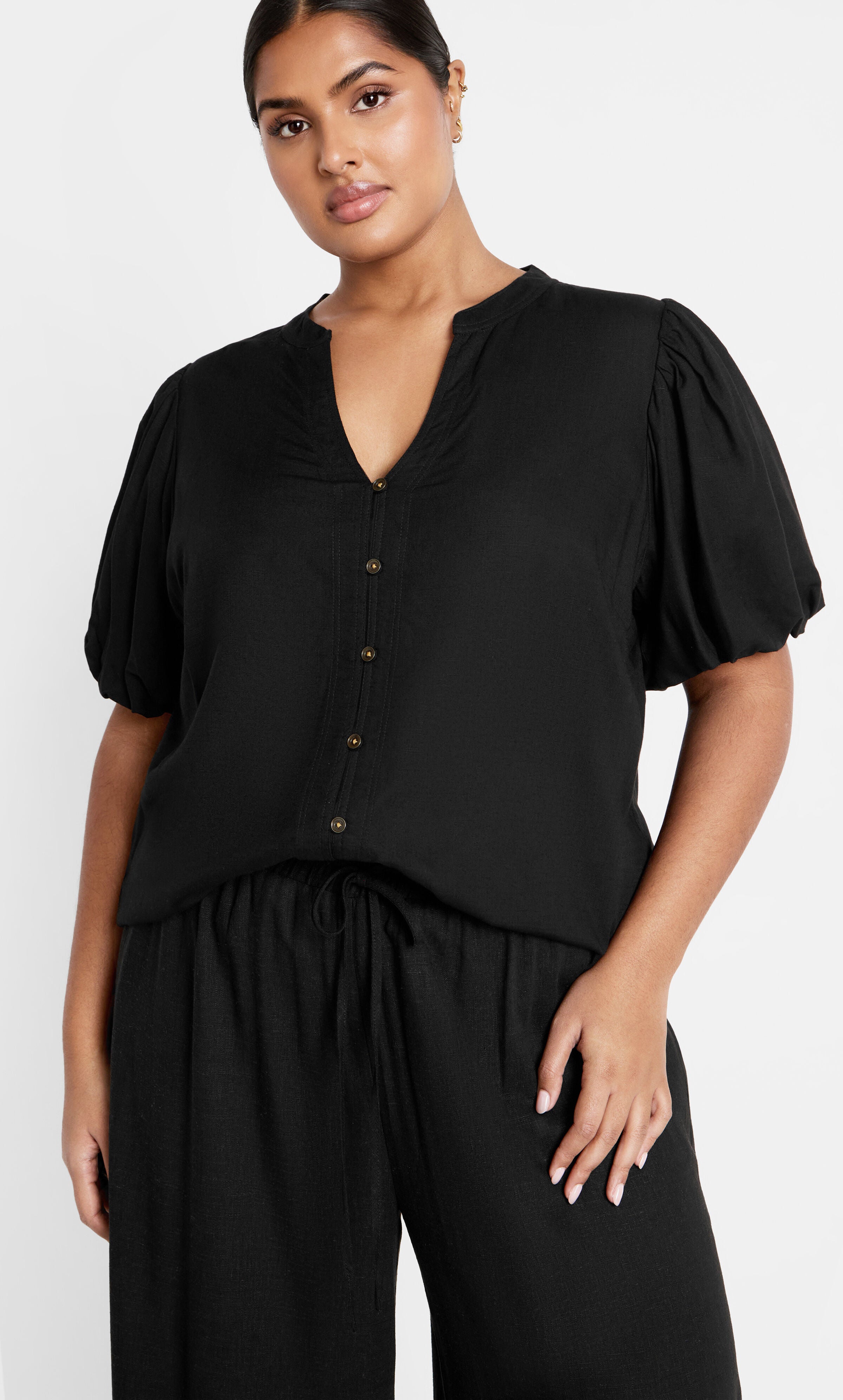 Georgia Shirt - black, BLACK, hi-res image number 0