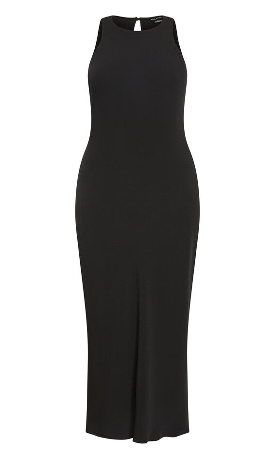 Halter Slip Dress - black, BLACK, alternate image number null