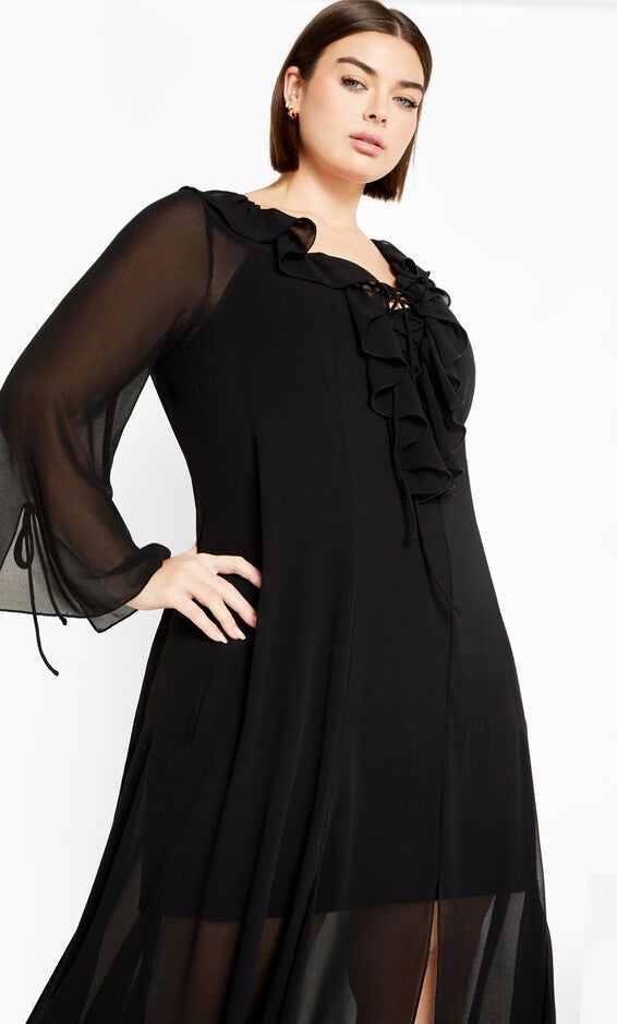 Vamp Maxi Dress - black, BLACK, alternate image number 1