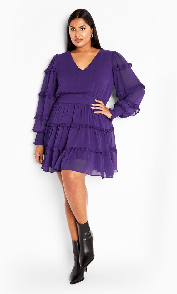Daisy May Dress - royal purple, PURPLE, alternate image number 2