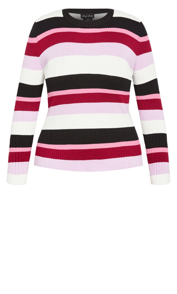 70's Stripe Jumper - stripe, RED, alternate image number 5