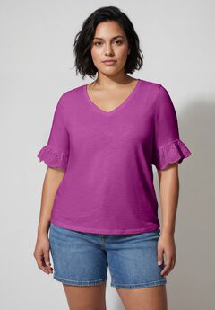 Eyelet Trim Top