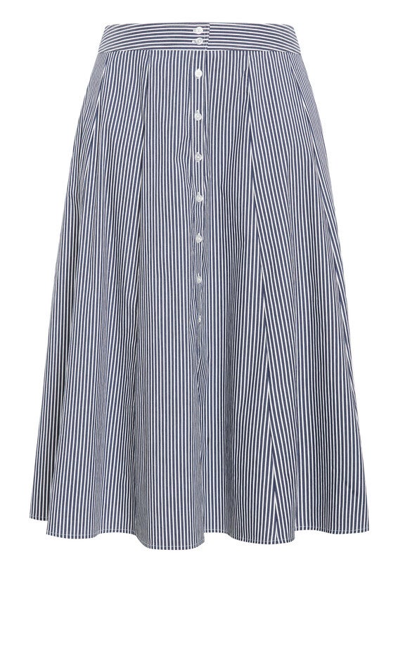 Skylight Skirt - navy, NAVY/WHITE, alternate image number 2