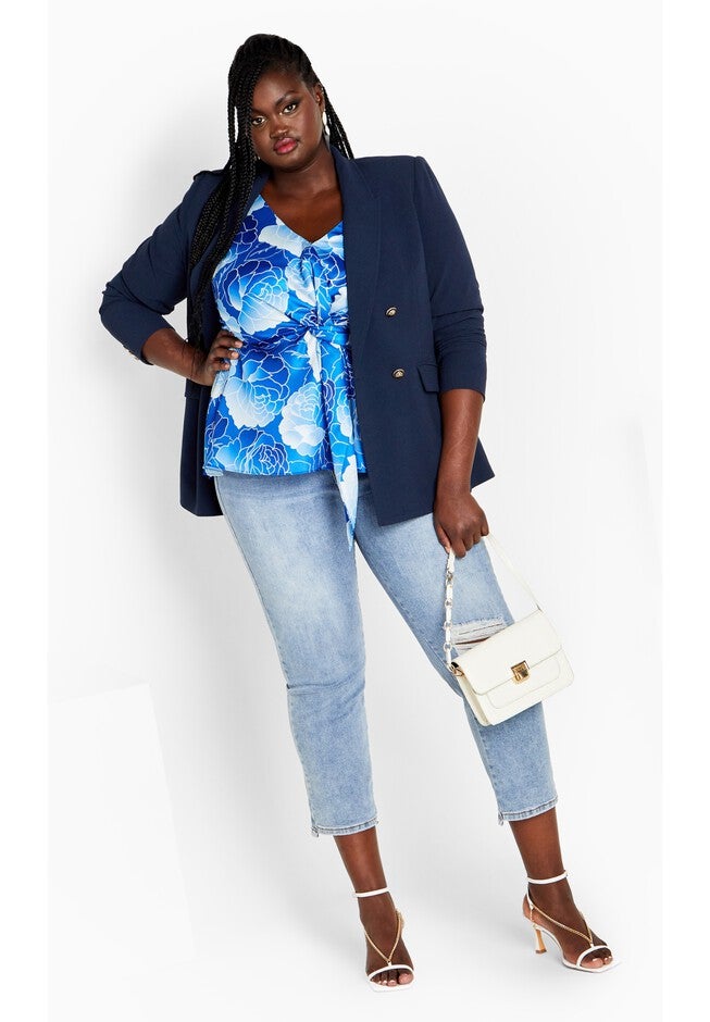 Serena Print Top - soft blue, BLUE, on-hover image number null