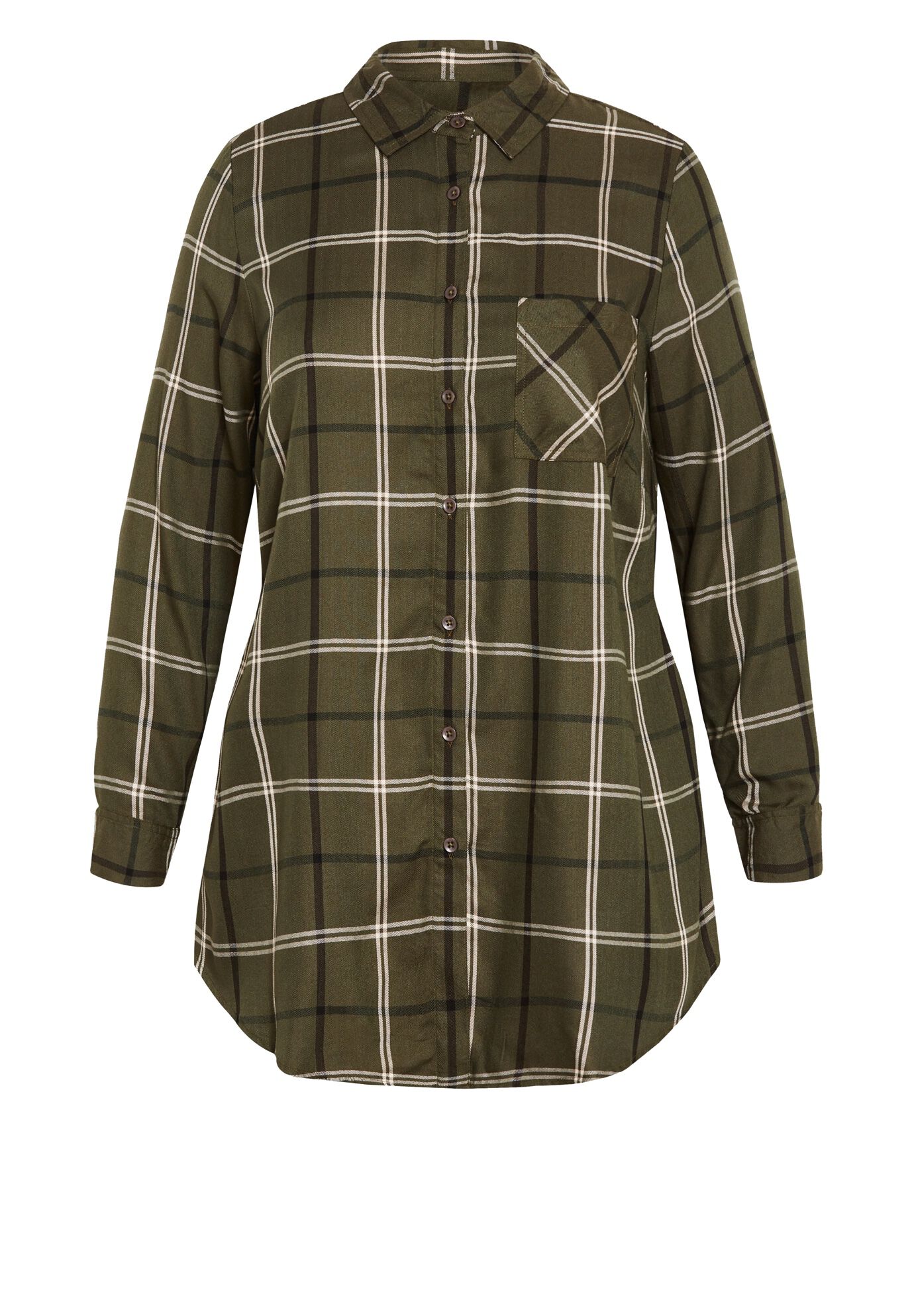 Kylee Plaid Shirt, KHAKI, alternate image number 4