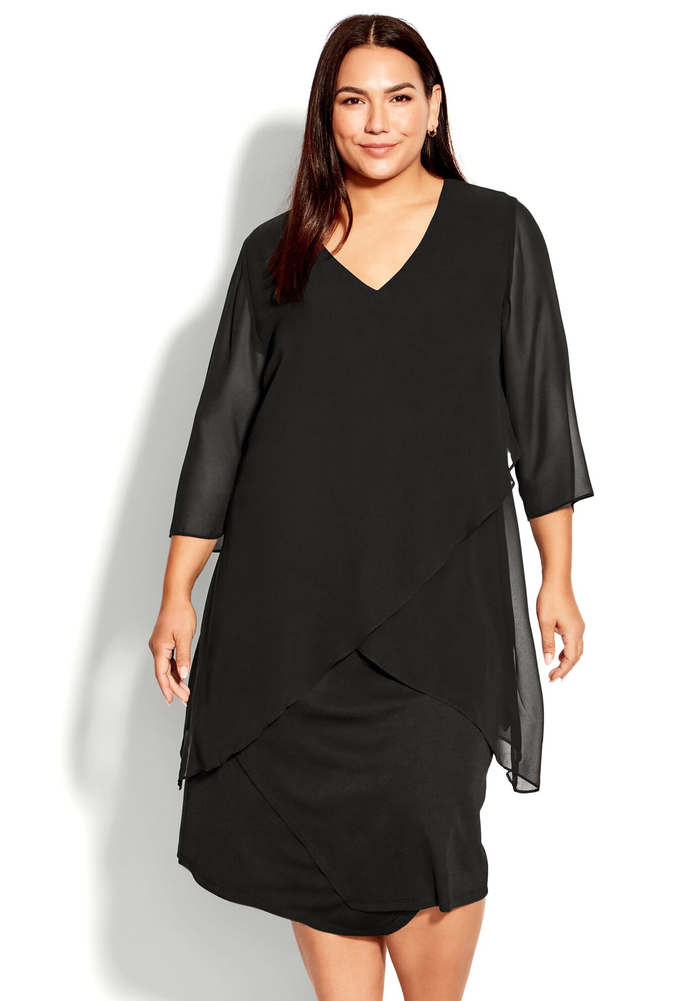 Hanna Layered Top, BLACK, hi-res image number 0