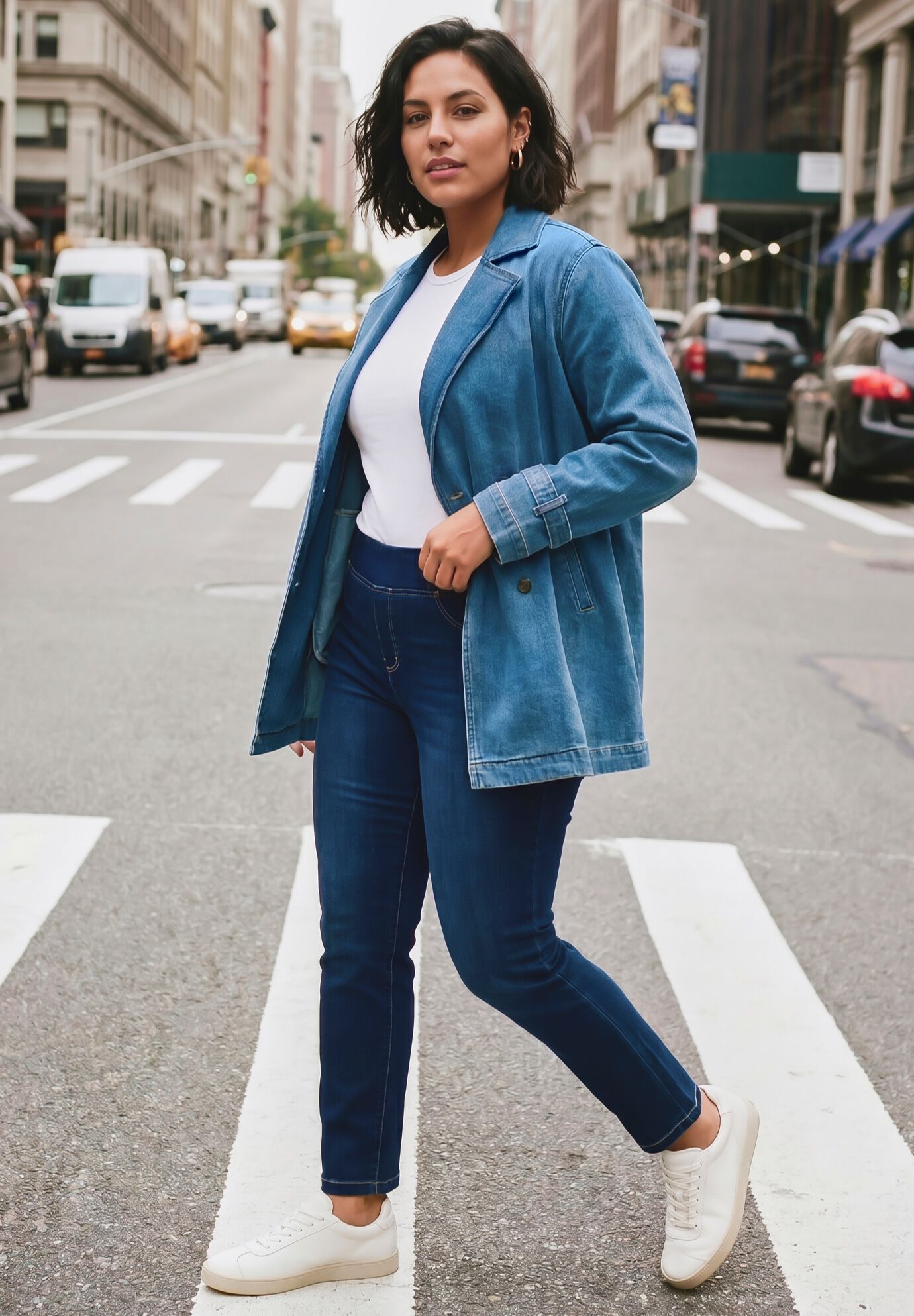 Butter Denim Pull-On High Rise Jean, DARK WASH, alternate image number 2