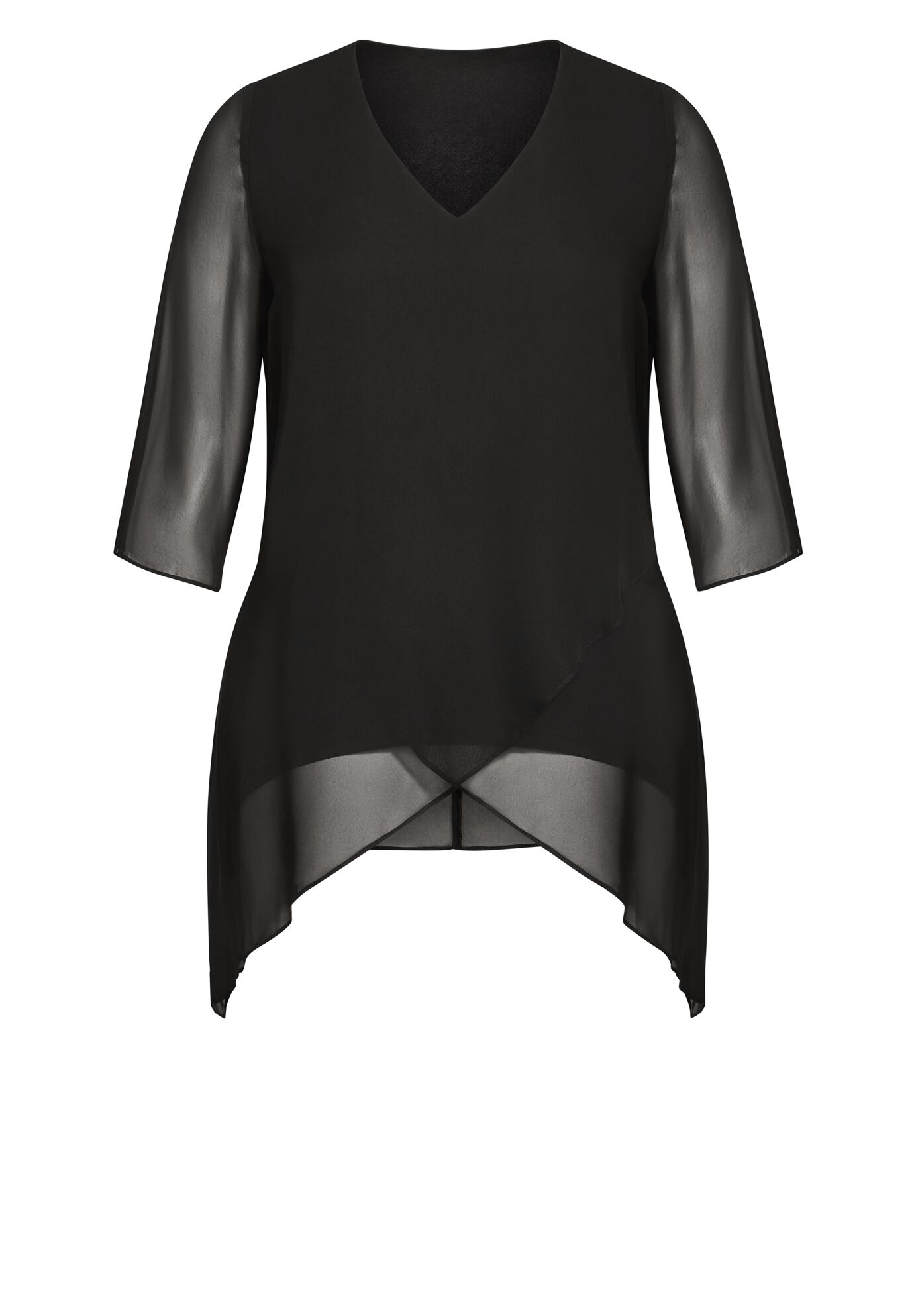 Hanna Layered Top, BLACK, alternate image number 4