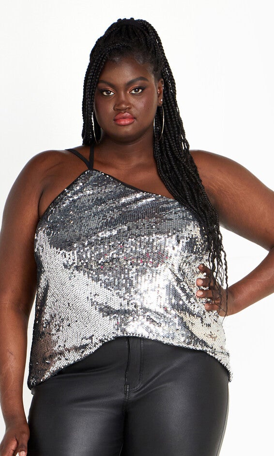 Ansley Top - silver, GRAY, hi-res image number 0