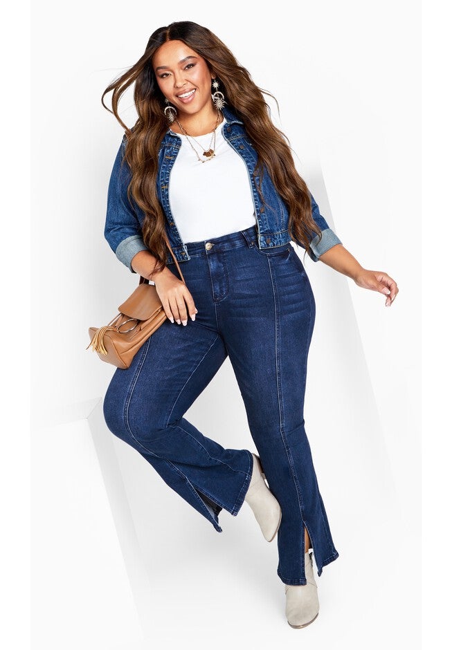 Ebony High Rise Flare Jean, INDIGO, hi-res image number null