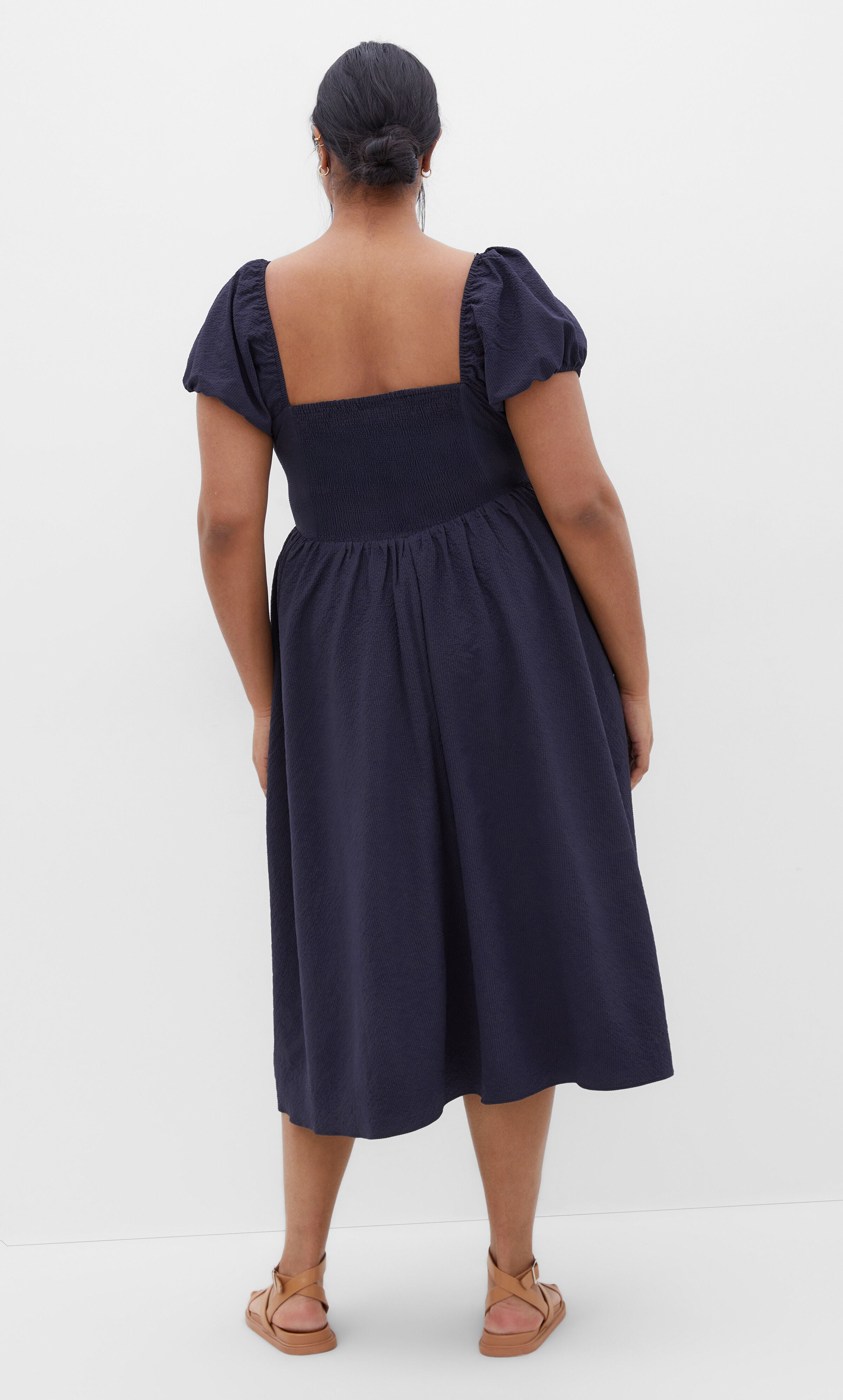 Shelby Midi Dress - navy, BLUE, alternate image number 1