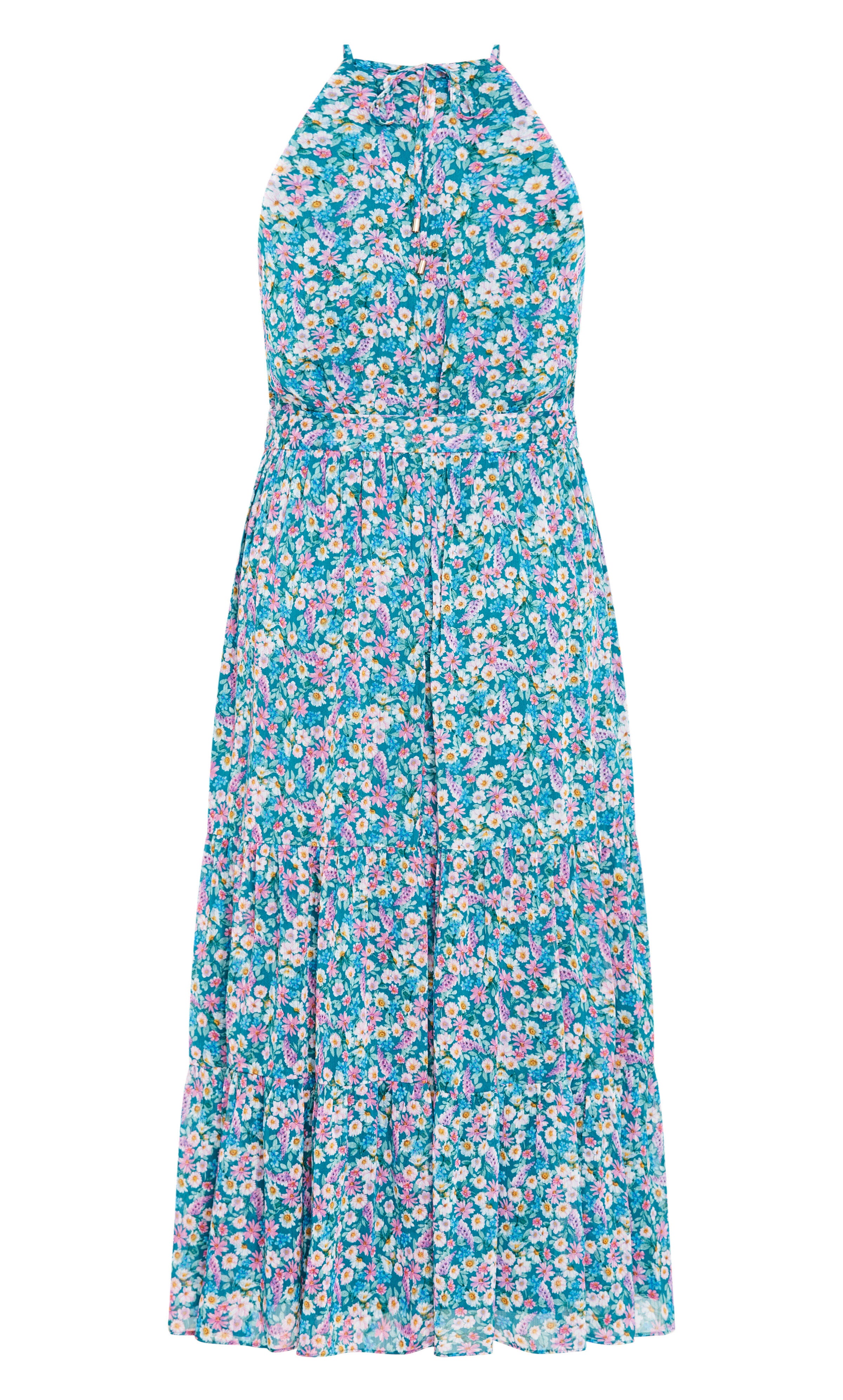Lidia Print Maxi Dress - teal floral, GREEN, alternate image number 5