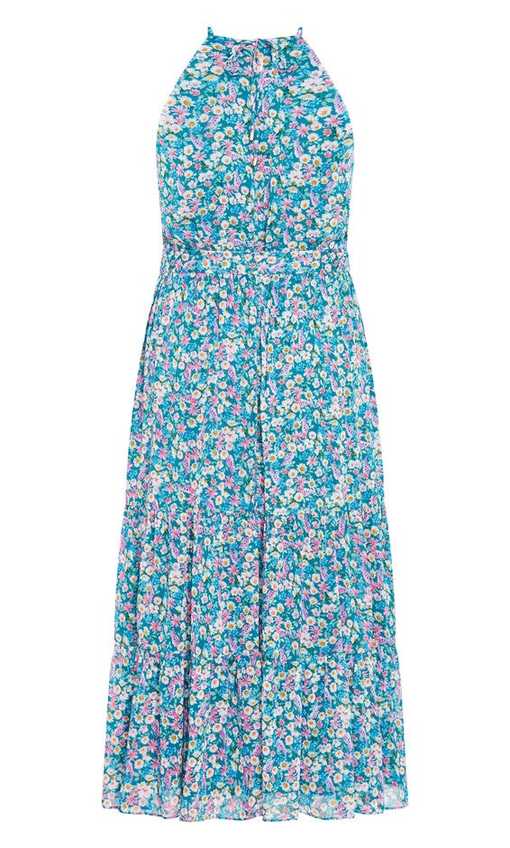 Lidia Print Maxi Dress - teal floral, GREEN, alternate image number 5