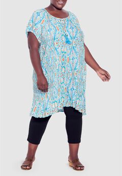 Avalon Crush Tassel Tie Ruffle Tunic