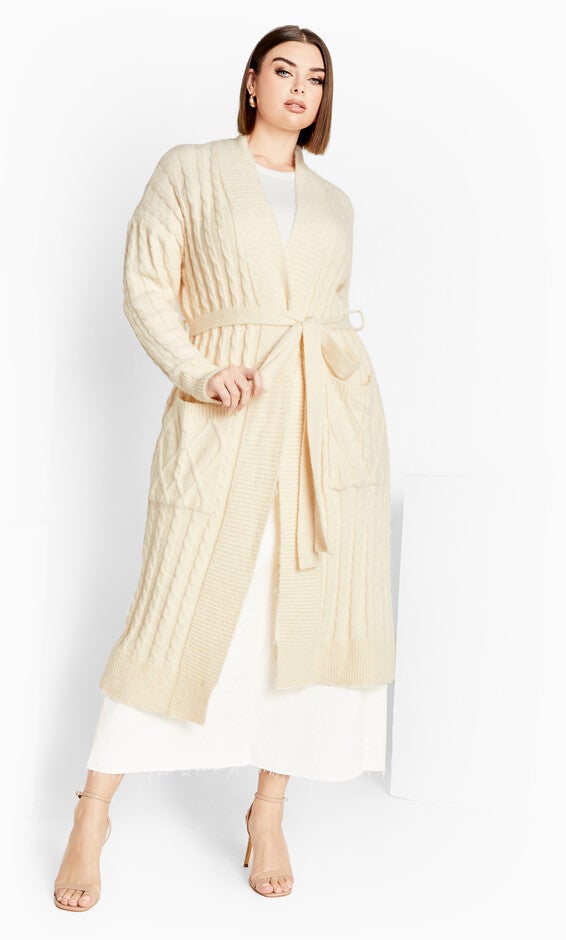 Kelsey Cardigan - cream, WHITE, hi-res image number null