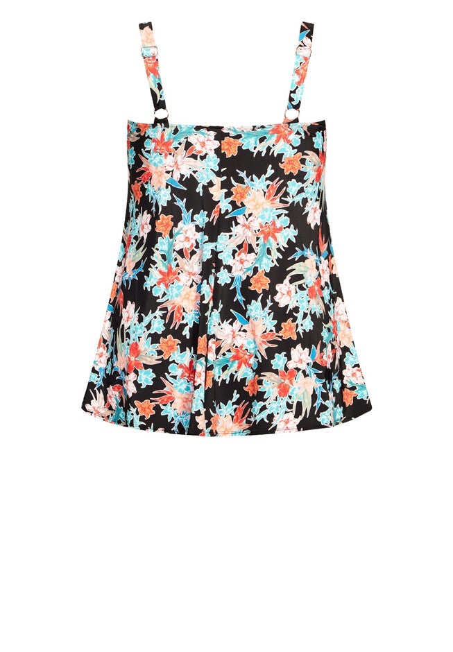 Twist Print Swim Dress, LA PALMA FLORAL, alternate image number null