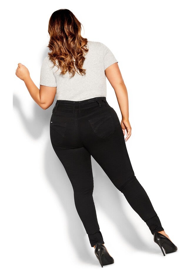 Harley Regular Skinny Jean - black, BLACK, on-hover image number 1